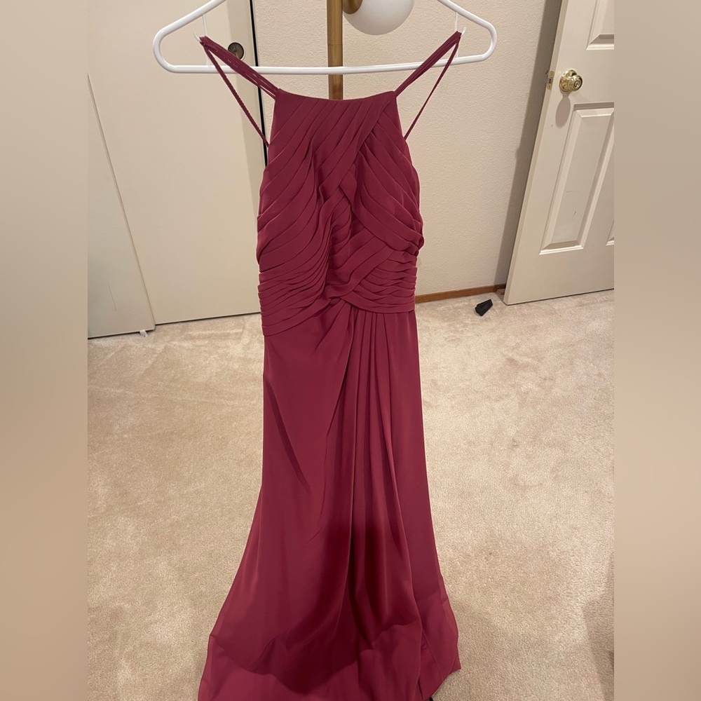 Azazie Mulberry Bridesmaid Dress | Size 6 | Worn Once, Hemmed for 5'3"